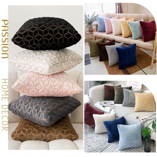 Vỏ Gối Tựa Lưng Trang Trí Sofa Lông Nhung Cao Cấp Dập Vân Nổi