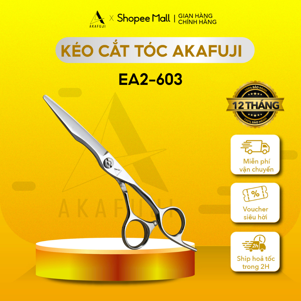 Kéo Cắt Tóc AKAFUJI EA2 603 SIZE 6.0 inches Thép Nhật Cao Cấp [HÀNG CHÍNH HÃNG] Bảo Hành 12 Tháng