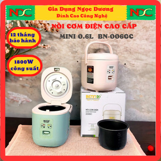 Nồi cơm điện mini cao cấp bennix bn-006gc 0,6l, nồi cơm mini thái lan nấu cơm thơm dẻo bảo hành 12 tháng
