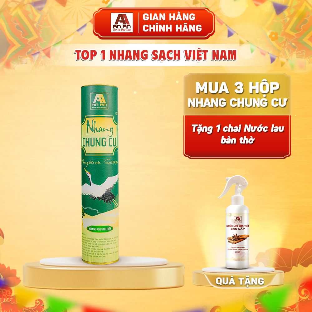 [Mã BMLT35 giảm đến 35K] Nhang chung cư An An dài 23 cm hương Khuynh diệp ít khói không ám trần nhà, mùi hương dịu nhẹ.