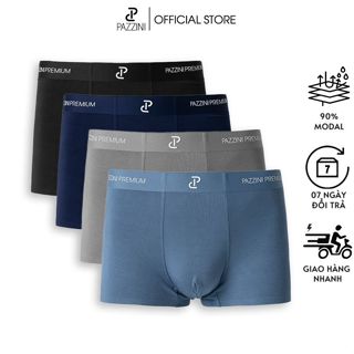 Quần lót nam boxer PAZZINI modal gỗ sồi cao cấp, quần sịp nam co giãn 4 chiều, thấm hút kháng khuẩn tốt - BX007.