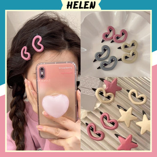 Kẹp tóc trái tim Helen kẹp tóc mái mỏ vịt trái tim cặp tóc Hàn Quốc màu hồng nhiều màu cute mini cho bé KT05