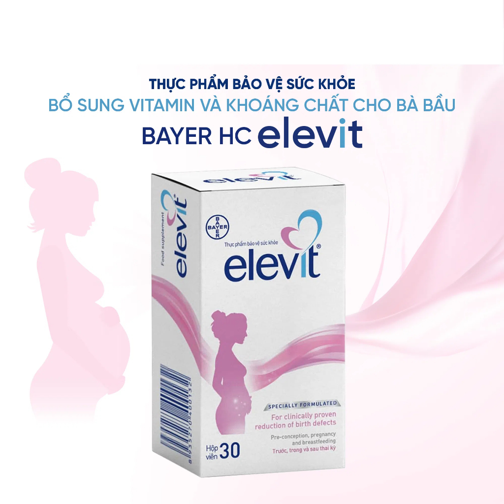 Vitamin Bầu Elevit Bổ Sung Vitamin Cần Thiết Cho Mẹ Bầu Và Sau Sinh 30 Viên