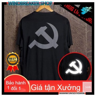 Áo phông phản quang 1 màu hình búa liềm giá rẻ