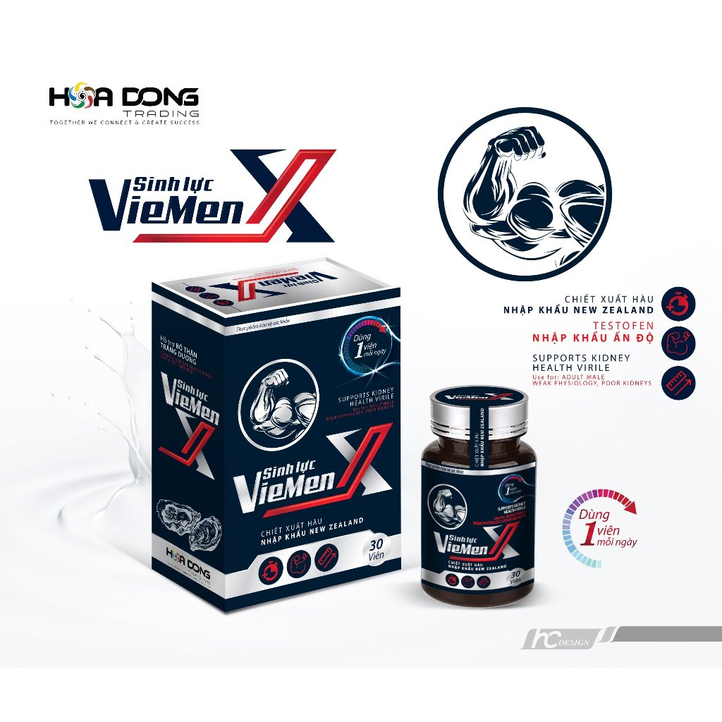 [Mua 1 Nhận 2] Viên uống bảo vệ sức khỏe ViemenX. Hỗ trợ cải thiện đau lưng, tiểu đêm, bổ thận, tráng dương. Hộp 30 viên
