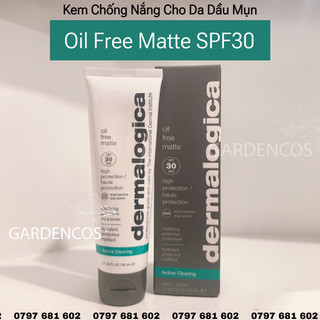 Kem chống nắng cho da dầu mụn dermalogica oil free matte spf30 50ml - gardencos
