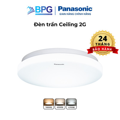 Đèn ốp trần nổi Panasonic Simple Ceiling 1G 2G đơn sắc, đổi màu Công suất 12W/18W tuổi thọ 25000 giờ