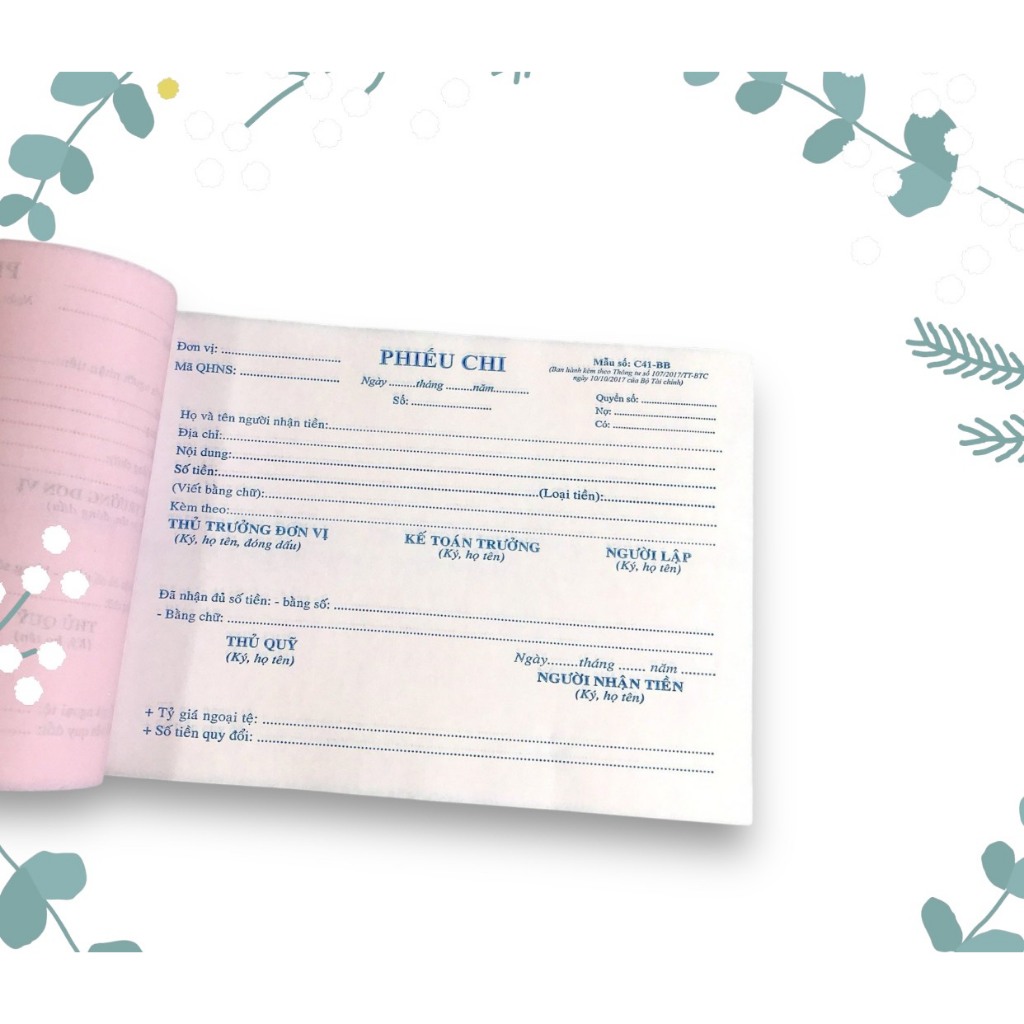 Combo 05-10 cuốn phiếu Thu, Phiếu Chi 2 liên giấy đẹp, giá rẻ