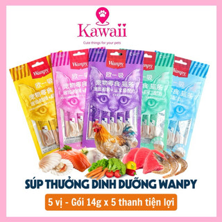 Gói 5 thanh súp thưởng wanpy 5x14g