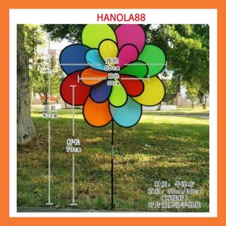 Chong chóng 7 màu, chong chóng vải quay 50&30cm