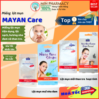 Miếng dán lột mụn mũi mayan hàn quốc hộp 4 miếng - minpharmacy
