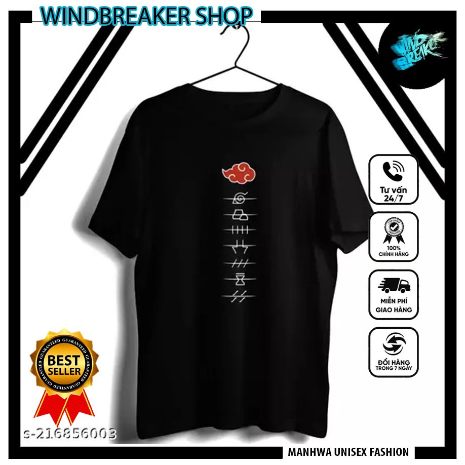 Áo thun Unisex Itachi Akatsuki Naruto độc chất