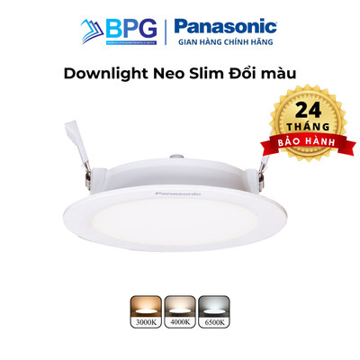 Đèn LED âm trần Downlight Đổi màu Panasonic Neo Slim 2G Công suất (9W,12W), SKU: NNP72276 NNP73476