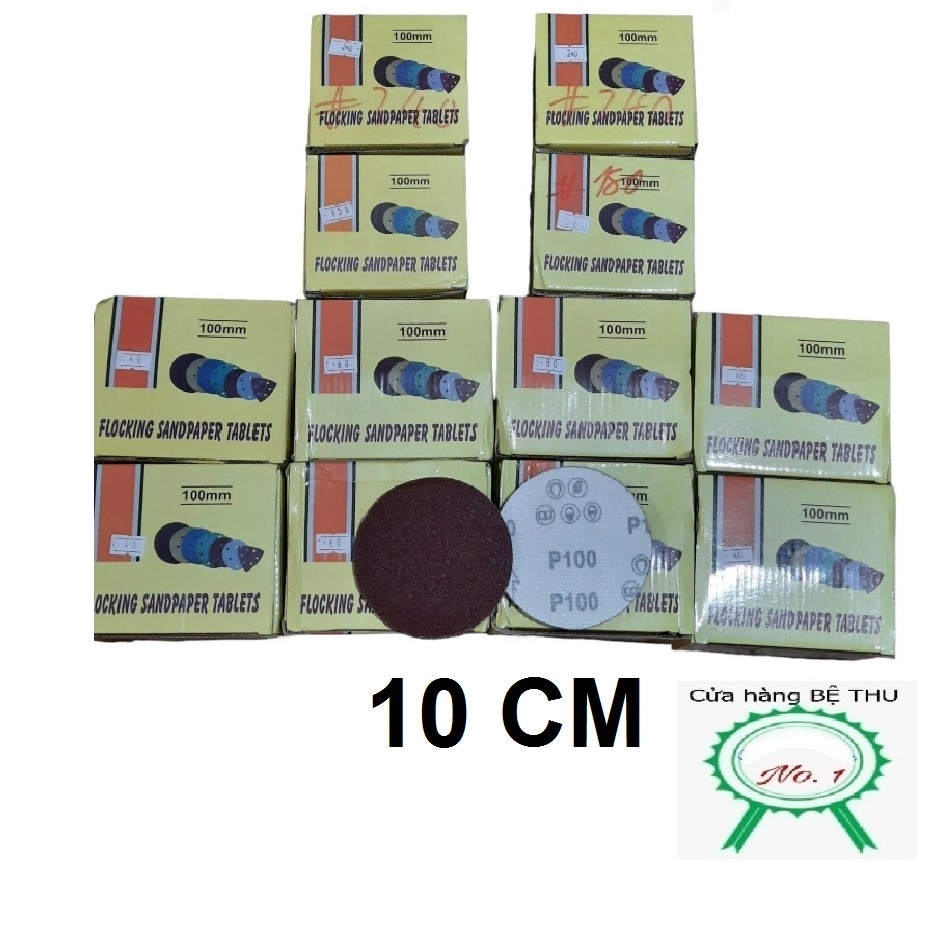 GIẤY CHÀ NHÁM NỈ DÍNH ĐẾ TRÒN 4INCHES 10CM