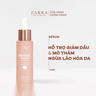  Tinh chất  Zakka Naturals Revival Ampoule Anti Blemish 10% Niacinamide + NAG 15ml
