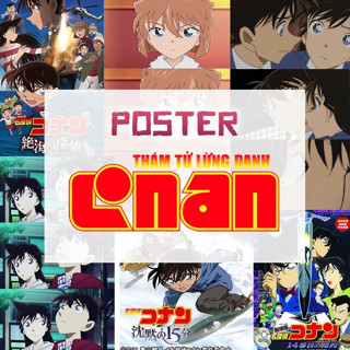  Poster Anime Conan Cực Đẹp  Tranh Dán Tường Manga Wall Conan Shinichi Decor Góc Học Tập CN 