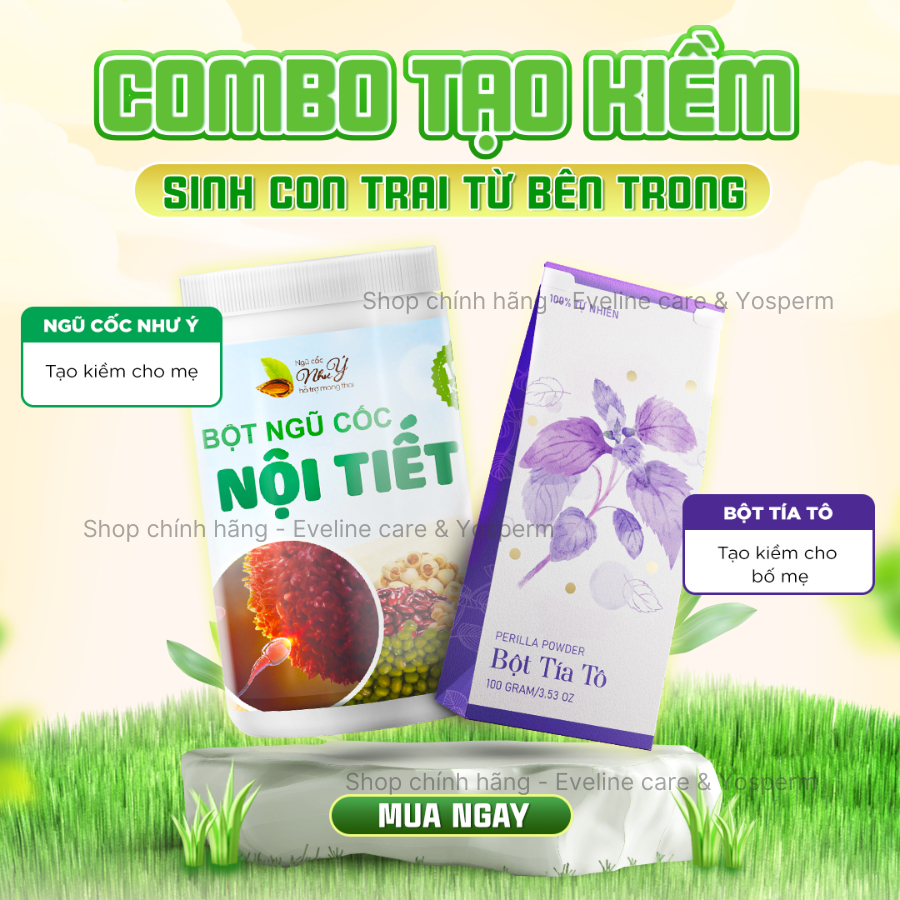 Combo Tạo Môi Trường Kiềm Từ Bên Trong Cho Mẹ Canh Bé Trai