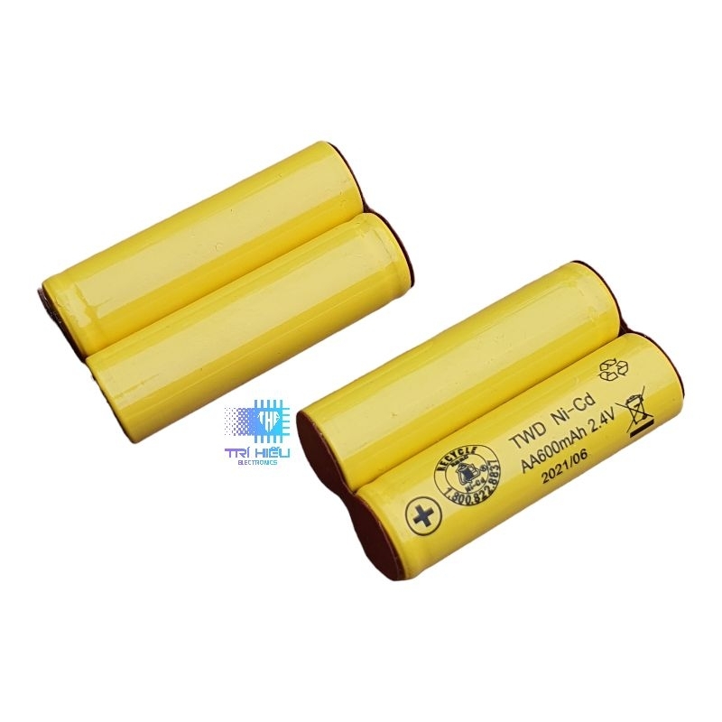 Cặp pin Sạc Ni-Cd AA 600mAh 1.2V 2.4V