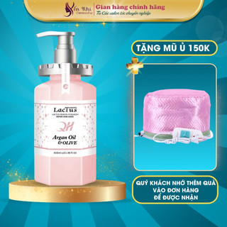 Ủ tóc argan oil QH Lactus season kem ủ tóc phục hồi tóc uốn, nhuộm, gãy rụng, Dầu hấp tóc 650ML