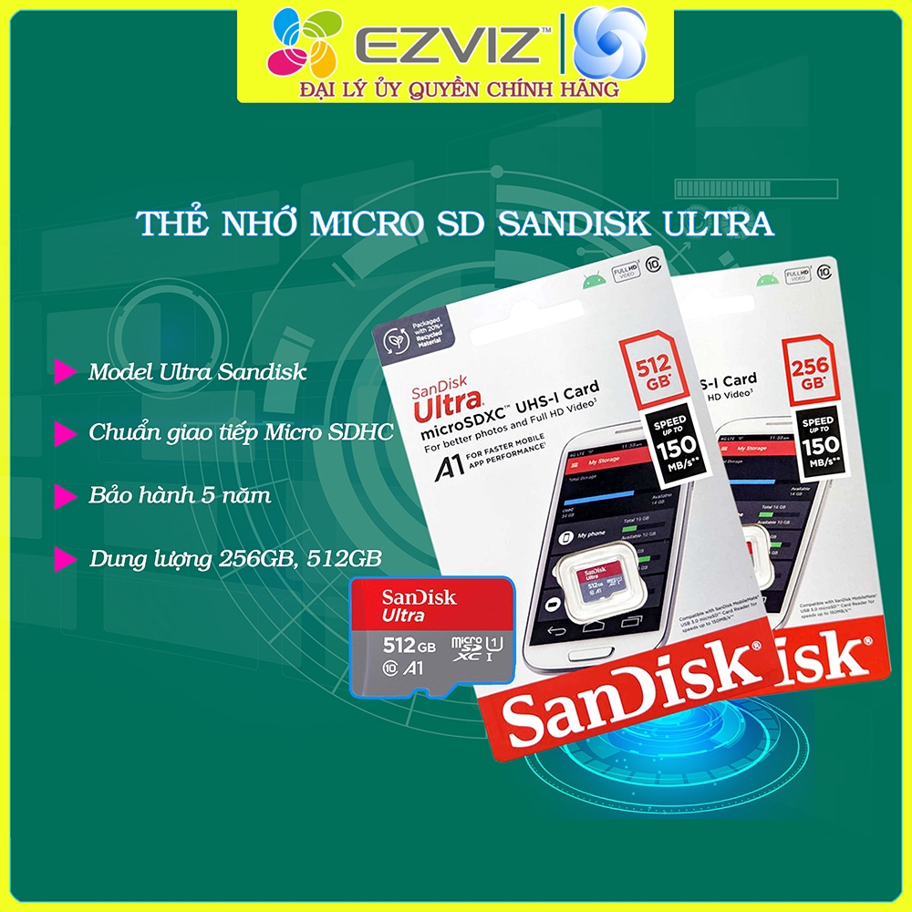 DV2 - Thẻ nhớ sandisk chính hãng FPT SPC 256GB 512GB