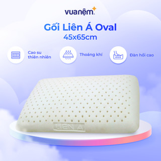 Gối cao su thiên nhiên Liên Á Oval 45x65cm đàn hồi tốt, thoáng khí, thấm hút mồ hôi