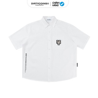 Áo sơ mi y logo relaxed shirt - white