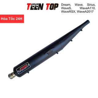 Pô KingDrag gắn cho xe Wave Sirius Dream có họng Inox, Pô móc xe máy chính hãng TEENTOP