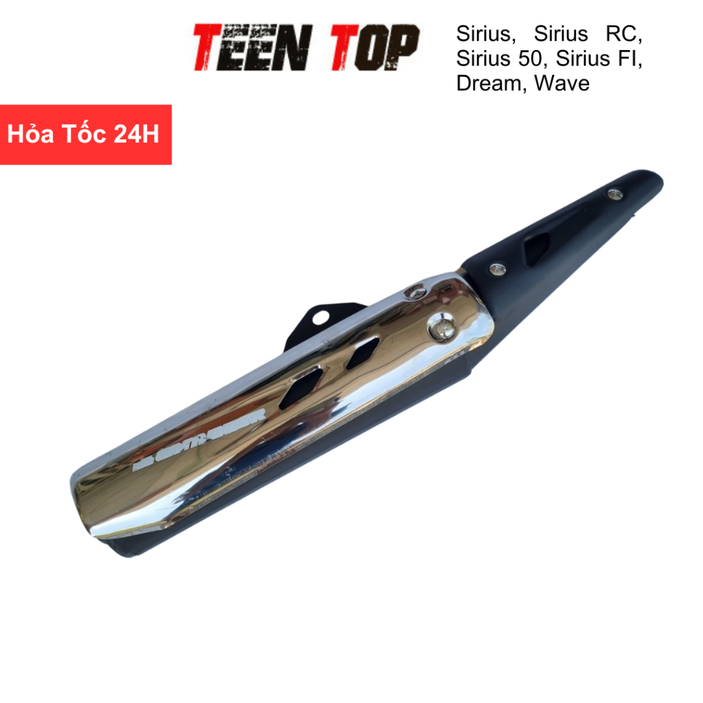 Pô Ex 2010 Móc Gắn Cho Sirius Wave Dream, Pô Độ Xe Máy Kiểu Exciter 2010 TEENTOP