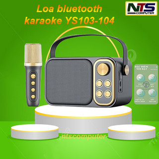 Loa karaoke bluetooth mini ys-103 kèm 1 micro không dây công suất 5w âm thanh siêu hay