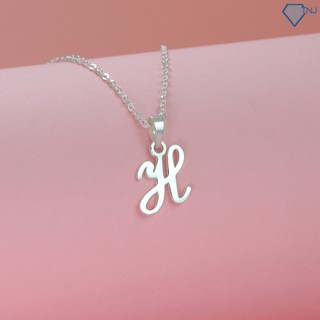 Dây chuyền chữ H bạc ta cho nữ đẹp giá rẻ DCN0603H Trang Sức TNJ