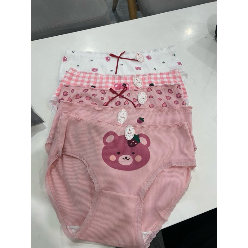 set 5 quần cotton gấu hồng