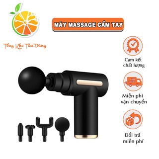 Máy massage cầm tay mini massage toàn thân 6 cấp độ 4 đầu massage đa năng