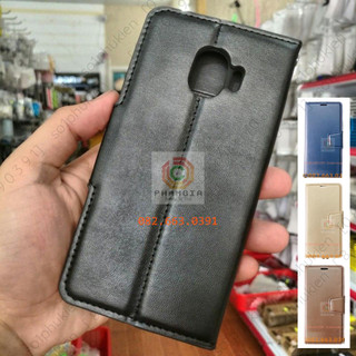 Bao da Samsung J2 Pro da cao cấp, có ngăn thẻ, nắp gập chống đỡ xem phim