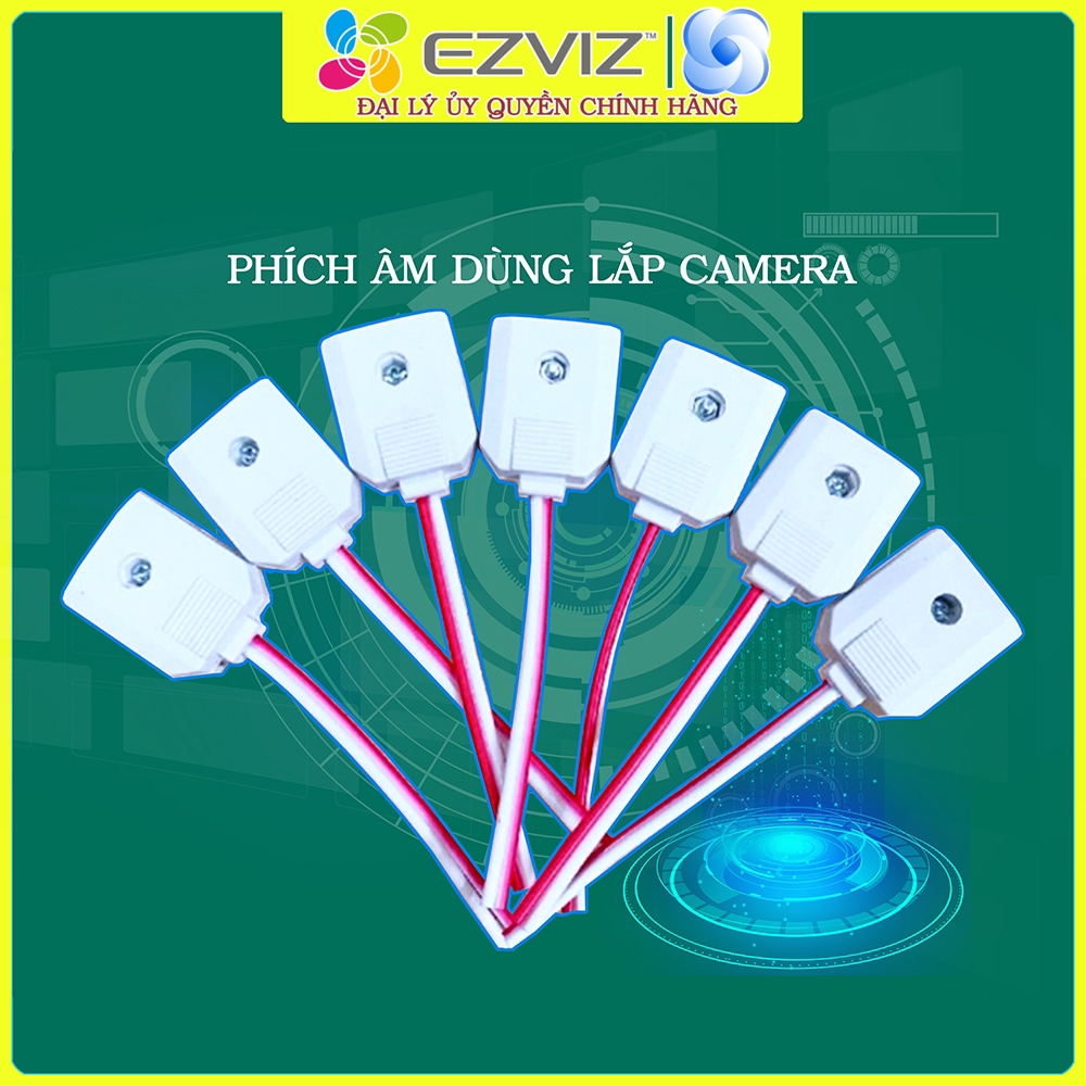 COMBO 2 Phích âm tròn dẹt dùng lắp Camera, có dây nối, Nhựa abs chịu tải cao full vat