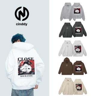 Áo hoodie nỉ bông in CINDDY BRAND form unisex (CHI003) - CINDDY BRAND Nam Menswear Dài Tay Có Túi