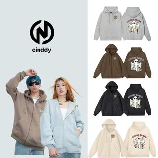 Áo Khoác Zip Nỉ Bông In Thiết Kế Kẹo CINDDY BRAND (CKI001) - CINDDY BRAND Nữ Women Top Hoodie