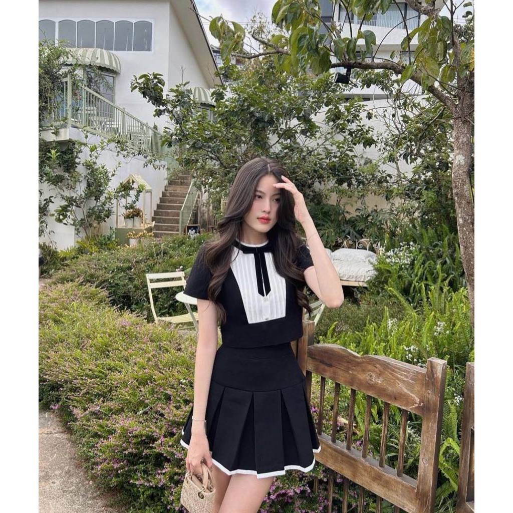 🍒 [ Hàng mới về ] Set áo phối cổ tiểu thư & cv xly 🔥𝐇𝐨𝐚̉ 𝐓𝐨̂́𝐜🔥 𝐌𝐄𝐎𝐈𝐍𝐃𝐀𝐇𝐎𝐔𝐒𝐄