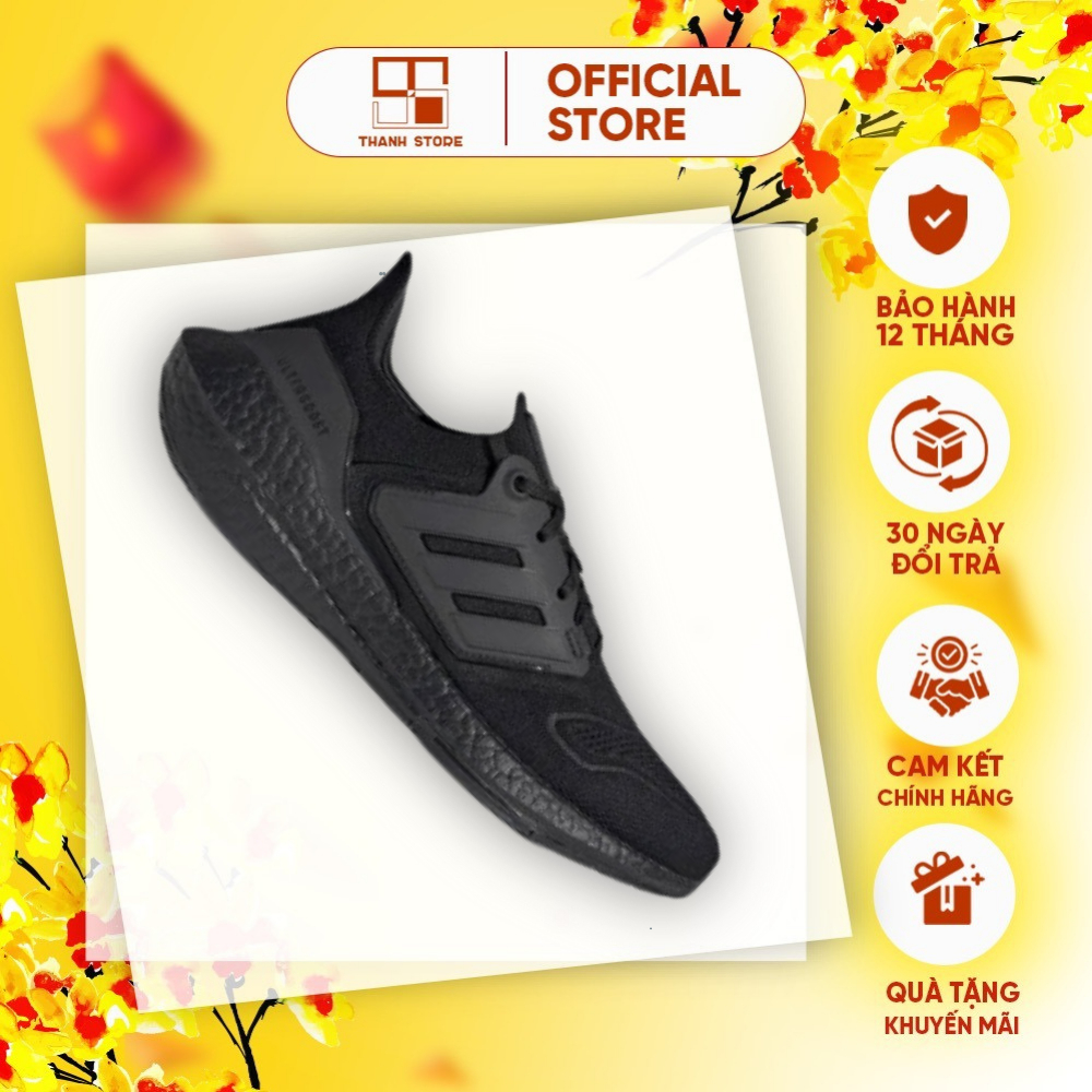 Giày thể thao nam nữ đen ULTRABOOST 22 'TRIPLE BLACK'_hàng xuất khẩu thời trang - AU22TB
