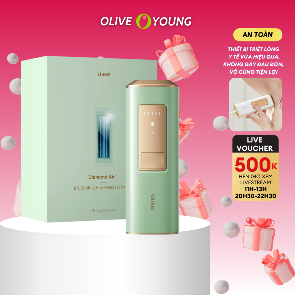 Máy triệt lông Ulike ICE COOL IPL- MINT công nghệ đông lạnh kim cương