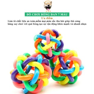 Đồ chơi cho chó mèo bóng đan 7 màu