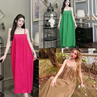 Váy Maxy 2 Dây Cúp Ngực 2 Màu Chất Đẹp Mặc Đi Biển