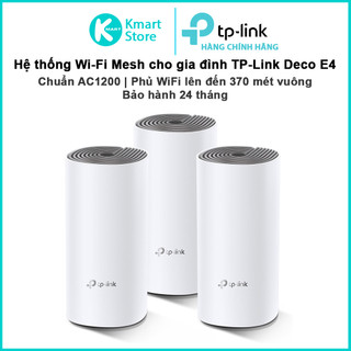 Bộ Phát Wifi Mesh TP-Link Deco E4 | Băng Tần Kép AC1200 | Vùng phủ sóng rộng | Cài đặt dễ dàng | Bảo hành 24 tháng