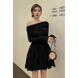 ĐẦM LỆCH VAI TAY DÀI