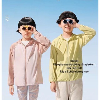 RG688_Rập giấy may áo chống nắng trẻ em
