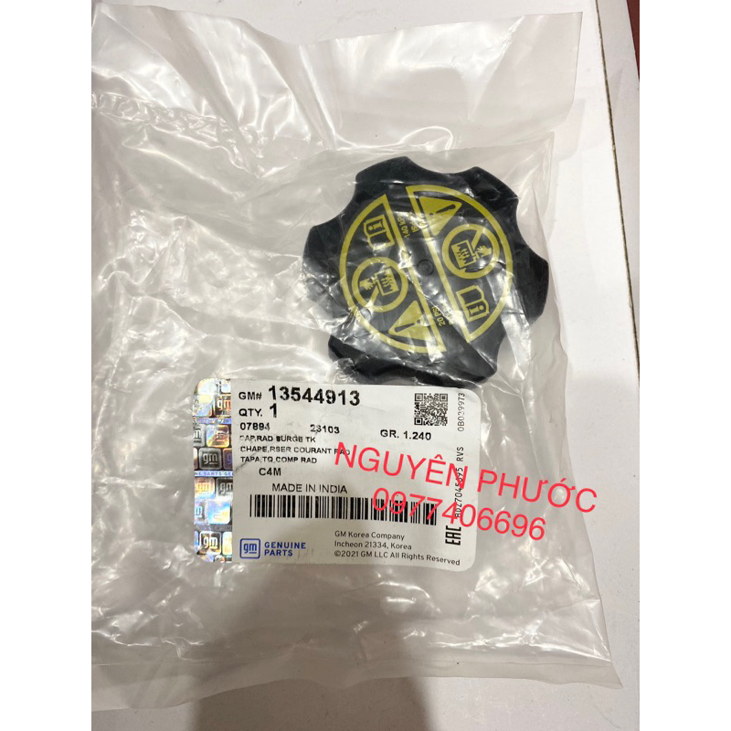 13502353/13598760 Nắp bình nước làm mát Cruze, Lacetti SE, Lacetti CDX, Spark 2012- 2018 ,