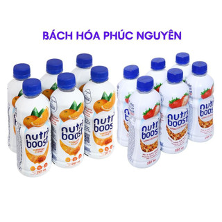 Lốc 6 Chai Sữa Trái Cây Nutri Dâu, Nutri Cam chai 297ml