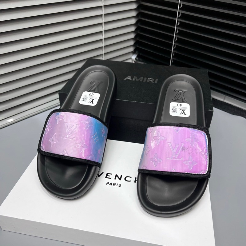 Dép Quai Ngang LV Nam In Họa Tiết Galaxy Siêu Đẹp - Dép LV Nam Quai Dán Cao CẤp