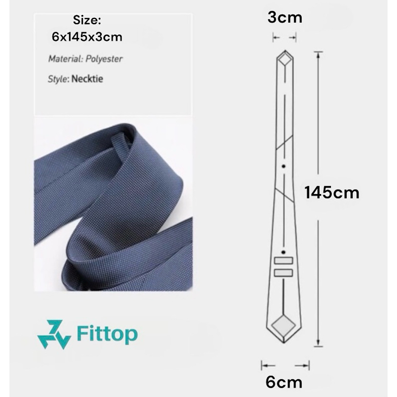 Cà Vạt Nam Thời Trang Hàn Quốc 6cm Fittop cavat-152