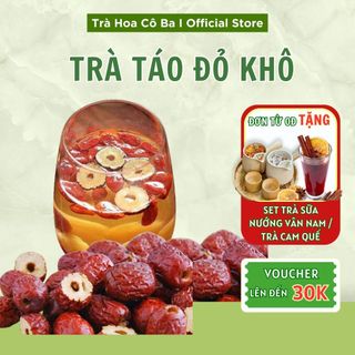 Trà táo đỏ, táo đỏ khô, bổ sung vitamin, đẹp da Trà Hoa Cô Ba
