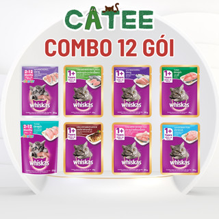 Combo 12 gói pate whiskas cho mèo mọi lứa tuổi 80g